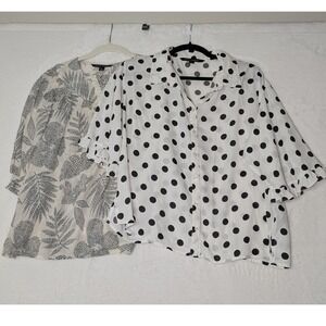 Bundle Zac & Rachel Blouse Womens Large Lightweight Feminine Classic Tops Office